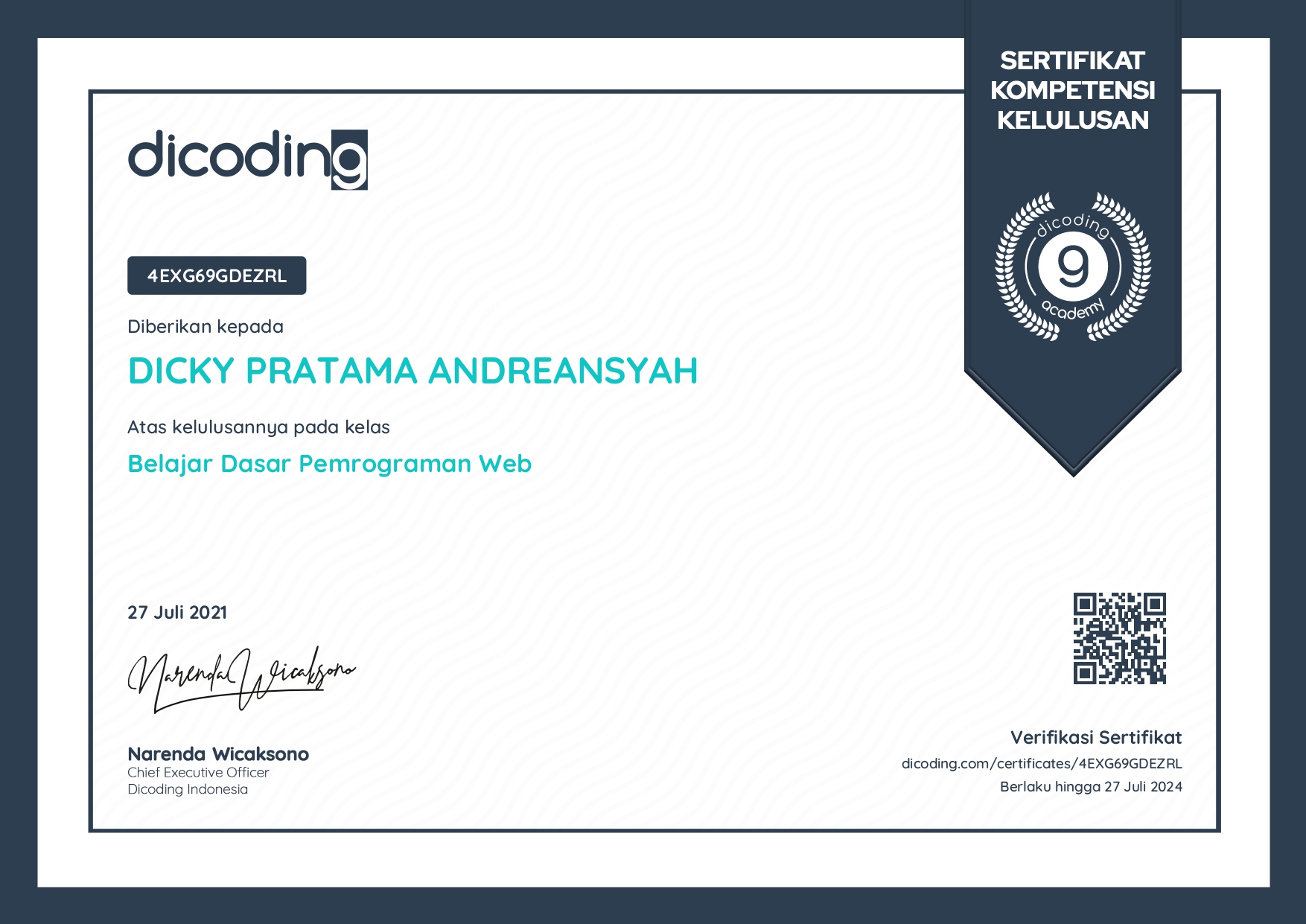 Certificate Images